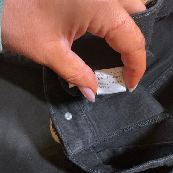 Reformation Marilyn High & Skinny Black Jeans with Belt Women’s Size 29 - Picture 7 of 8